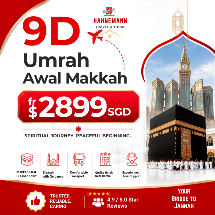 9 Days Umrah Awal Makkah $2899